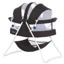 Dream On Me Karley Bassinet, Award Winner Lightweight Travel Baby Bassinet, Foldable Bedside Sleeper, Adjustable Double Canopy, Spacious Design, Soft Fabric, Storage Basket  Black