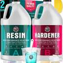 Epoxy Resin 2 Gallon Kit, High-Performance Table Top Epoxy Resin, Self-Leveling, Minimal Bubbles, Clear, Glossy, UV Resistant, Perfect for Table Tops, Crafts. DIY & Pro Number 1 Choice