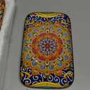 vancasso Serving Platters Set of 3, 16"/14"/12" Inch Rectangular Trays - Serving Platter Extra Large, Ceramic Bohemian Serving Dish for Entertaining Food, Microwave & Dishwasher Safe, Colorful missing 1