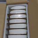 Foraineam Set of 8 Pieces Porcelain Ramekins, 6 Ounce Oval Creme Brulee Ramekin Dishes 6 x 4-1/4 x 1-1/4 Inch Baking Ramekins Set