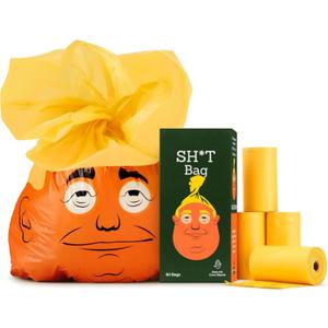 Funny Poop Bags for Dogs, 60 Count Extra Thick & Leak Proof Dog Waste Bags with Humorous Prints, Eco-Friendly Pet Poop Bags for Outdoor Walking and Travel (60PCS)