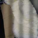 GENIMO 2x6 Fluffy Faux Fur Rug Runner, Ultra Soft Shaggy Sheepskin Rug, Area Rugs for Bedroom, Living Room, Home Office, Cream