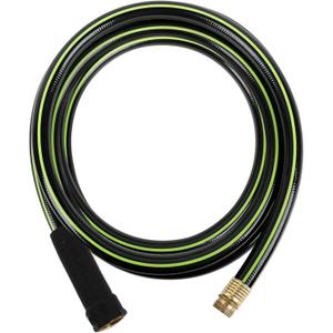 Worth Leader Short Garden Hose 3/4 in. x 10 ft. -No Kink, Flexible, Leakproof, Male to Female Fittings -Heavy Duty Durable PVC Lightweight Water Pipe with Brass Aluminum End for Household & Commercial