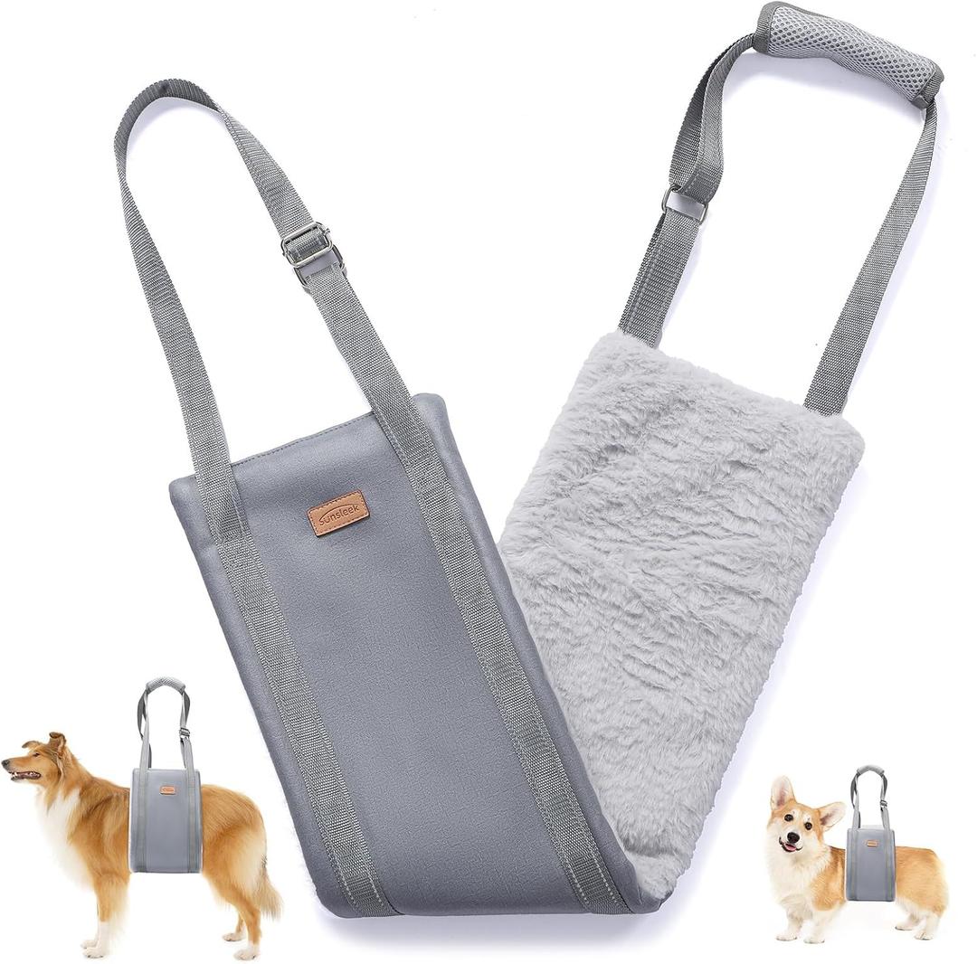 Dog Lift Harness for Small Dogs, Adjustable Dog Sling for Back Legs, Hip Support Harness to Help Lift Dogs Rear for Helps Senior, Injured, Disabled and After ACL Surgery Dogs - Small, Grey