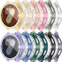 [12Pack] RICHONE Bling Screen Protector Compatible with Samsung Galaxy Watch 7 44mm, Rhinestone Full Protection Flexible TPU Cases Anti Scratch Watch Bumper Cover for Galaxy Watch7 (SM-L310  44MM)