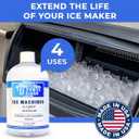 Ice Machine Cleaner & Descaler 16 fl oz 4 Uses | Nickel Safe Ice Maker Cleaner, Crystal Clear Descaling solution | Compatible with Whirlpool, Scotsman & Manitowoc | Made in USA (Pack of 2)