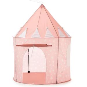 Soft Pink Pop Up Tent for Kids, Starry Grey Princess Tent Indoor & Outdoor Tent, Girl Tent Kids & Toddlers, 53 x 39 inches
