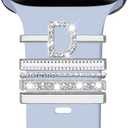 Decorative Rings Loops Compatible with Apple Watch Silicone Bands Charms 49mm 45mm 44mm 42mm 41mm 40mm 38mm iWatch Series 10 9 8 7 6 5 4 3 2 1 SE 2 Ultra 2 Charms Accessories (No Band)