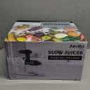 Jocuu Slow Masticating Juicer with 2-Speed Modes - Cold Press Juicer Machine - Quiet Motor & Reverse Function - Easy to Clean Juicer Extractor - Juice Recipes for Fruits & Vegetables (Black)