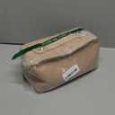 Large Capacity Travel Cosmetic Bag - Portable Makeup Bags for Women Waterproof PU Leather Checkered Makeup Organizer Bag with Dividers and Handle,Toiletry Bag for Cosmetics (Medium, khaki)