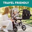 SKOPS Multifunctional Diaper Bag Backpack  Large Capacity Travel Baby Bag with Changing Pad and Insulated Pockets  Waterproof Maternity Baby Bag for Boys Girls with Stroller Straps & Pacifier Case (Black)