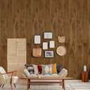 LXCREAT Wood Contact Paper Peel and Stick, Light Brown Wooden Grain Wallpaper for Countertops Furniture 15.7in x 196.8in, Self-Adhesive Removable Waterproof Wallpaper Drawer Liner Cabinets Walls Desk