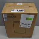 1.8 Gallons Small White Bathroom Trash Can with Lid, Slim Bathroom Garbage Bin, Removable Liner Bucket, Dog Proof Trash Can with Pop-Up Lid for Bedroom,Toilet