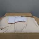 Amélie Home Tufted Boho Comforter Set King Size, 3 Pieces Soft Textured Bed Set, Lightweight Breathable Comforter for All Seasons, Farmhouse Shabby Chic Jacquard Bedding, Cozy Gift for Women, Beige