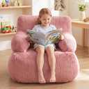 Bean Bag Chairs for Kids, Comfy Bean Bag Sofa for Boys & Girls, Pink, Small