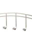 Spectrum Over the Door Hooks Coffee Brown Metal Hanging Hook Rack for Kitchen Bathroom Closet Laundry Organization, Heavy Duty Behind the Door Hook Coat Hanger Towel Rack Doors Up To 1.75” Thick