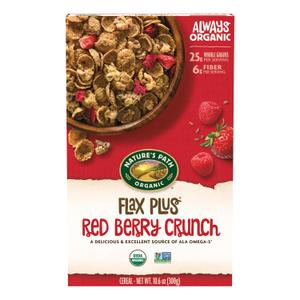 Nature's Path Organic Flax Plus Red Berry Crunch Cereal, 10.6 oz, Best By Dec 30 2024