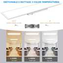 1x4 LED Panel Light 2Pack,5 Wattage 20W/25W/30W/35W/40W-Up to 6000Lumens,3 CCT Tunable 3500K/4000K/5000K,ETL&DLC Certified for Office Commercial Drop Ceiling