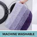 Arotive Microfiber Bathroom Rugs, Shaggy Soft and Absorbent Bath Rug, Non-Slip, Thick Plush Machine Washable Dry Bath Mats for Bathroom, Tub and Shower, 24x24, Dark Purple, Round