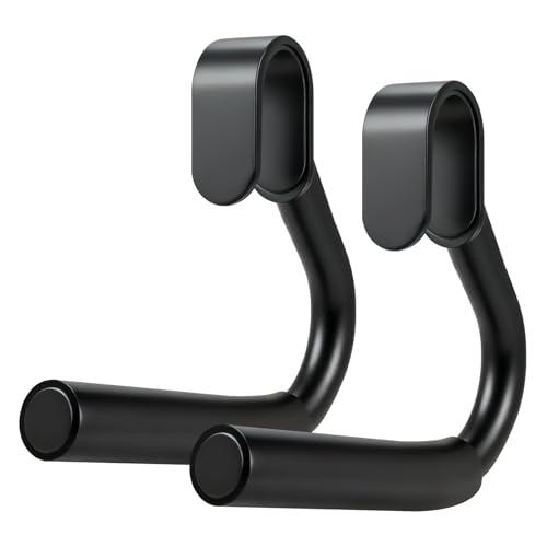 2 Pack Multifunctional Grip Gym Neutral Grip Pull Up Handles, Handles Robust Steel Tubing, Ergonomic Neutral Grip, for Pull-up Bars Barbells Resistance Bands Workout Handles Covered w/Comfy Foam (Black)