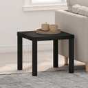 Furinno Classic Side Table, Square Modern End Table with 1.8 Thick Tabletop, Simple Night Stand, Bedside Table, Toolless Assembly, for Living Room, Bedroom, Classic Black, 1-Pack, 20" Wide