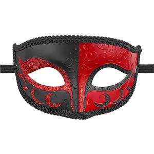 5 x Erythem Masquerade Mask for Men, Venetian Style Masquerade Ball Mask for Halloween Costume Party Mardi Gras