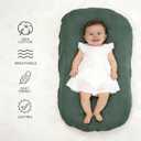Baby Lounger - Snuggle Cozy Me Infant Lounger for Newborn 0-12 Months, Flannel CoverPortable Breathable & Soft Baby Nest Lounger for Home and Travel - Grey