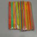 200 Pcs Colorful Plastic Long Flexible Straws.(0.23'' diameter and 10.2" long)