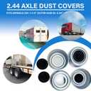 2-3/8" Dust Cap Grease Cover Axle Dust Covers Dust Cap Hub Dust Cap Cup Grease Cover & Rubber Plugs for 2.44 Dexter EZ Lube Camper Axle Trailer Axle & Outer Bearing LM67048 15123(4 Pack)
