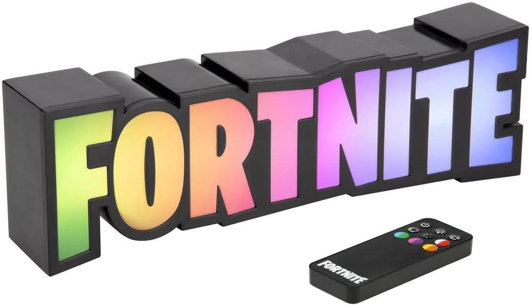 Fortnite Officially Licensed Logo Color Changing RGB Light with Remote Control, Wall or Desk Display, USB Powered, Home Decor for Gamers | Paladone