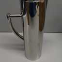 Flat Mouth Water Pitcher 60OZ Stainless Steel Water Pitcher with Handle Modern Polished Metal Drink Carafe Jug (Silver)