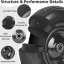 Wheelbarrow Wheel 4.00-6 tire 13"Flat Free Wheelbarrow Tires, Solid Wheel barrow Wheels and tires Replacement 5/8"3/4" Bearings, 1.75" Center Hub, Fits Garden Cart, Dolly, Hand Truck, Trailer, Wagon