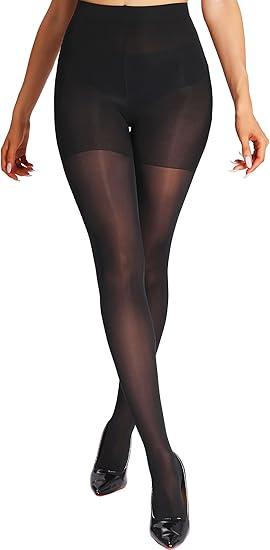 Unbelievable Durability Tights – Rip-Resistant Pantyhose with Control Top | 40 Denier Semi-Sheer Tights for Women Small