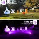 L LOHAS LED Christmas Spotlight Outdoor, Purple Halloween Spot Lights for Yard, Auto On/Off 5W 120V Landscape Lighting for House, Holiday, Trees, Decoration, 450LM IP66 Waterproof, UL Listed, 2 Pack