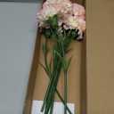 Artificial Carnation Flowers - 15pcs Pink Silk Flowers with Stems for Home Decor, Wedding, Bridal Bouquet, Anniversary, Birthday and Floral Arrangements