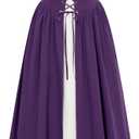 Scarlet Darkness Renaissance Costume Women Peasant Medieval Dress Short Sleeve Maxi Fairy Dresses with Pockets, 2XL