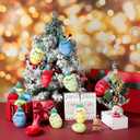 24 Sets Funny Christmas Favors for Office Coworker Cute Light Bulbs Plush Ornaments with Card Gift Box Christmas Appreciation Gift for Coworker Employee Office Team Staff Nurse Teacher