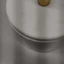 Queenza Marble Salt Cellar with Lid and Brass Knob (Brown)