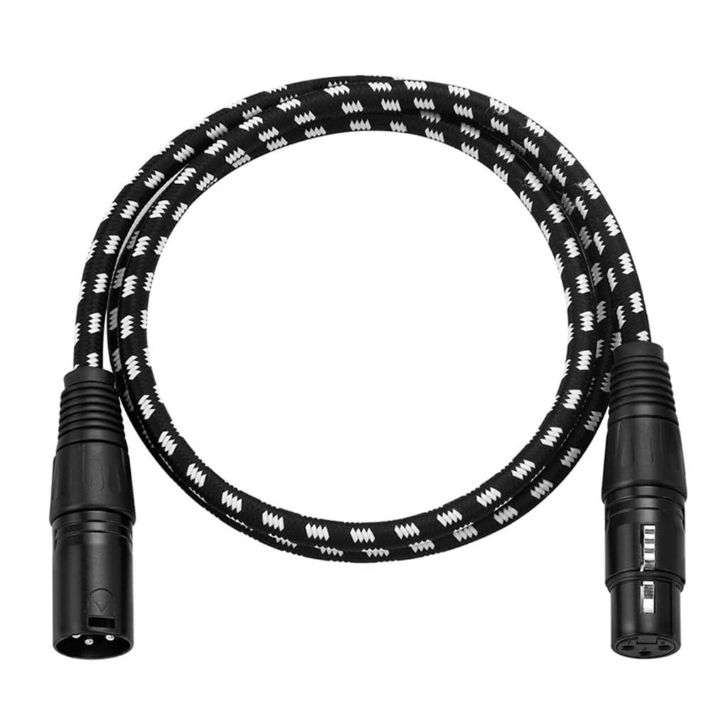 1m/2m Braided Cable for Studio 3 Pin Male to Female Microphone Cord