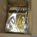 153 Pack Gold Plastic Silverware - Heavy Duty Gold Silverware Set - 51 Forks, 51 Knives, 51 Spoons Plastic Cutlery Disposable Utensils Set for Holiday Party Dinner Wedding Gathering
