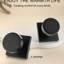 4 x Haidms Matte Black Door Knobs Passage, Heavy Duty Square Matte Black Hall and Closet Door Knobs for Hallway, Zinc Alloy Passage Door Knob Hallway (4 Pack)
