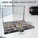 Portable Trade Show Display Case,Card Show Display case Display Case for Cards, Large Table Top Display Case with Lock, Portable Trade Show for Jewelry MTG Cards Collectible Cards 34 in
