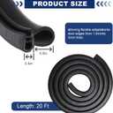 Storystore Automotive Door Weather Stripping 20Ft Car Door Rubber Edge Trim Seal Strip Gasket with Side Car Door Seal for Car Bus Camper Boat RV Truck Doors