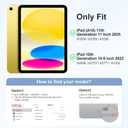 Mastten for iPad (A16) 11th Generation Case 11 Inch 2025 with Screen Protector, iPad 10th Generation Case 10.9 Inch 2022 Cute Slim Hard Translucent Back Full Protective Trifold Stand Cover, Yellow