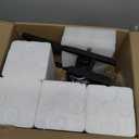 Unicozin Modern Bathroom Light Fixtures, 4 Light Vanity Lights Over Mirror, Black Wall Lamp with Clear Glass for Living Room Cabinet Bedroom Porch