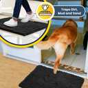 Muddy Mat | Super Absorbent Door Mat Indoor, Microfiber Quick Dry Chenille Entryway Rug, Non-Slip Front Door Mat, Indoor Mats for Entryway, Machine Washable Pet Rug, Charcoal 24"x60"