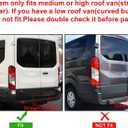 ECOTRIC Rear Bumper Cover Step Plate Compatible with 2015-2022 Ford Transit 150 250 350 Passenger Vans Med/High Roof Rear Bumper Top Pad Replacement for FO1190108