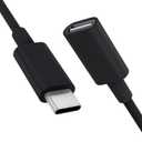 CONMDEX USB C Extension Cable for Mag- Safe Charger PS5 Controller Charging, 9V 3A USB Type C Female to Male Cord for Mag- Safe Charger iPhone 15/14/13 HomePod and More Black (6.6Ft/2m)
