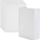 Paper Junkie 6 Pack 8.5x11 inch White Blank Hardcover Books for Kids to Write Stories, Unlined Scrapbook and Journal - 18 Sheets/36 Pages Each
