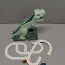 Dinosaur Chasing Race Track, Dinosaur Climbing Slide Stair Toy, Electric Dino Roller Coaster with Light and Music Electric Race Track Game Set Fun Track Slide